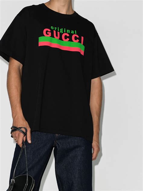 gucci logo tee model|t shirt gucci original.